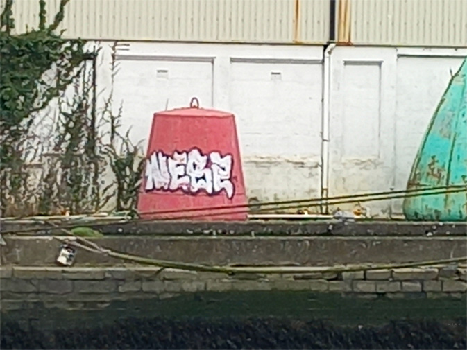 This is a photograph of some graffiti