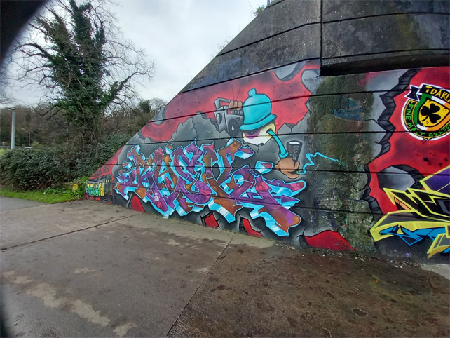 This is a photograph of some graffiti