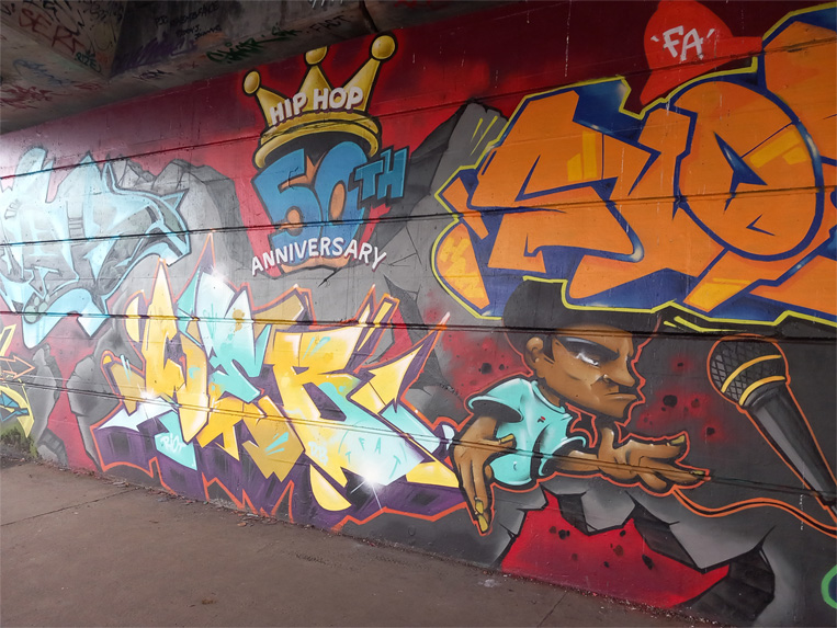 This is a photograph of some graffiti