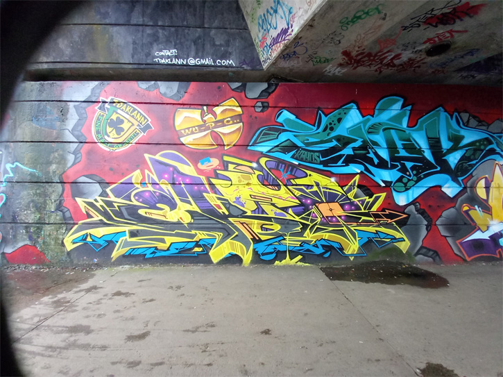 This is a photograph of some graffiti