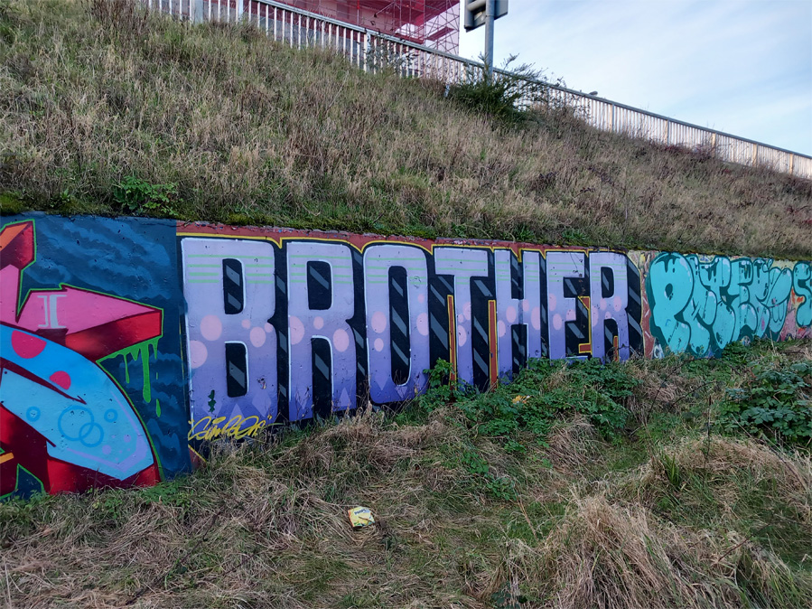 This is a photograph of some graffiti