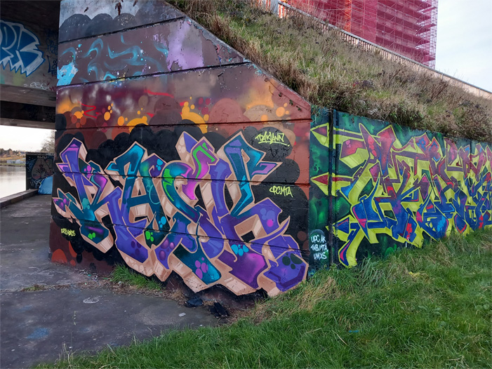 This is a photograph of some graffiti