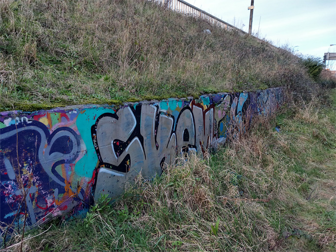 This is a photograph of some graffiti
