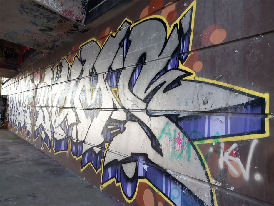 This is a photograph of some graffiti