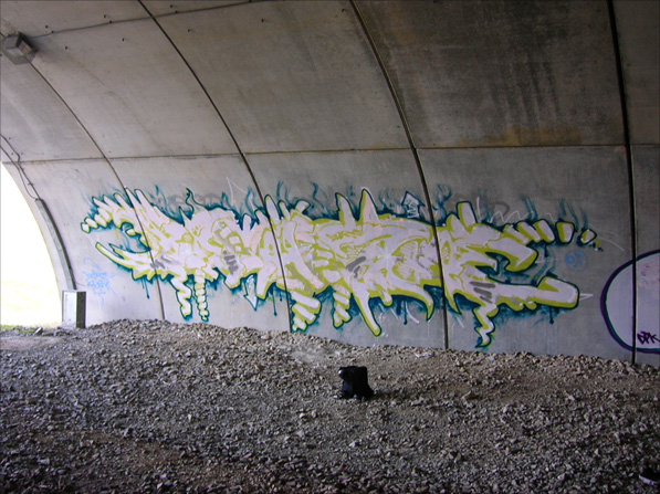 This is a photograph of some graffiti