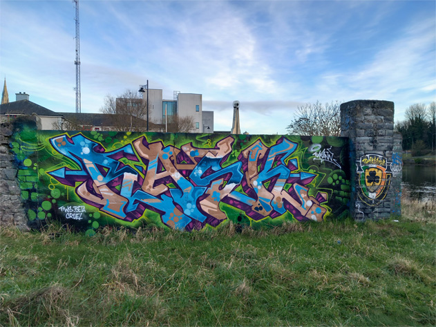 This is a photograph of some graffiti