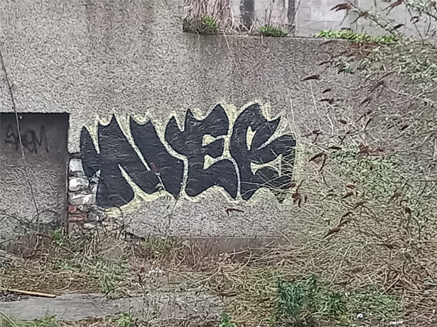 This is a photograph of some graffiti