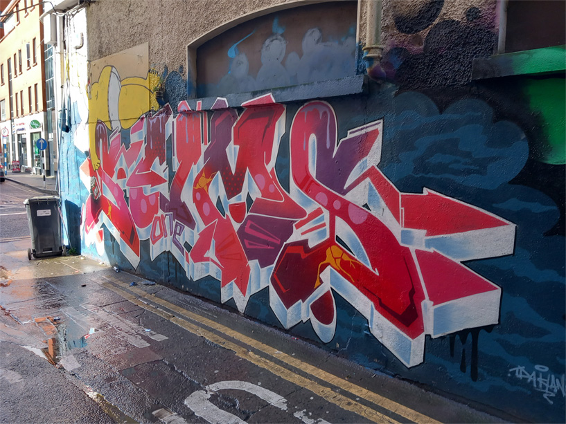 This is a photograph of some graffiti