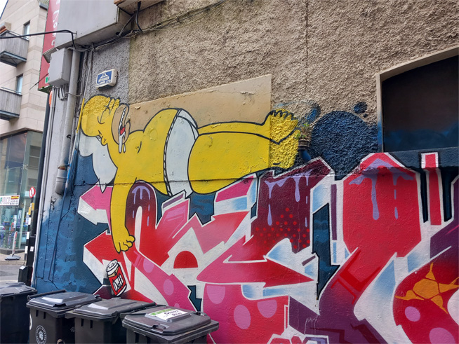 This is a photograph of some graffiti