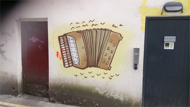 This is a photograph of some graffiti