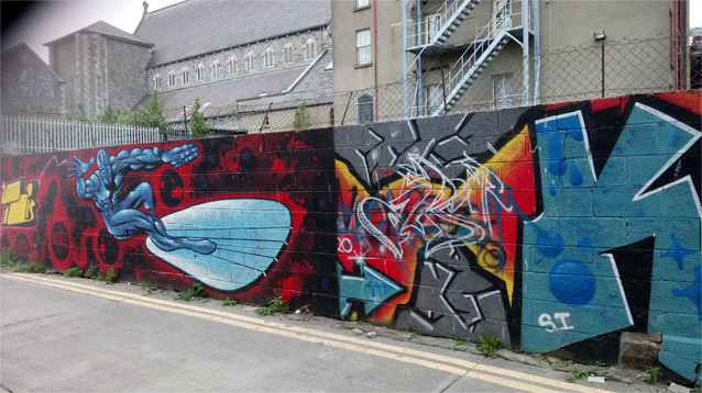 This is a photograph of some graffiti