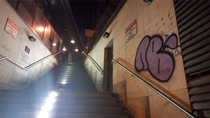 This is a photograph of some graffiti