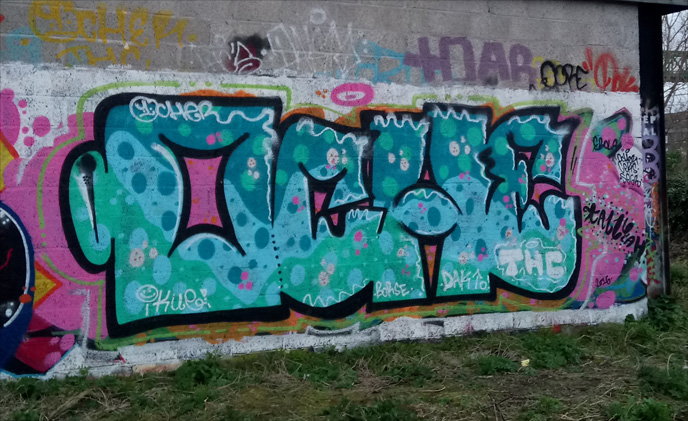 This is a photograph of some Drogheda graffiti